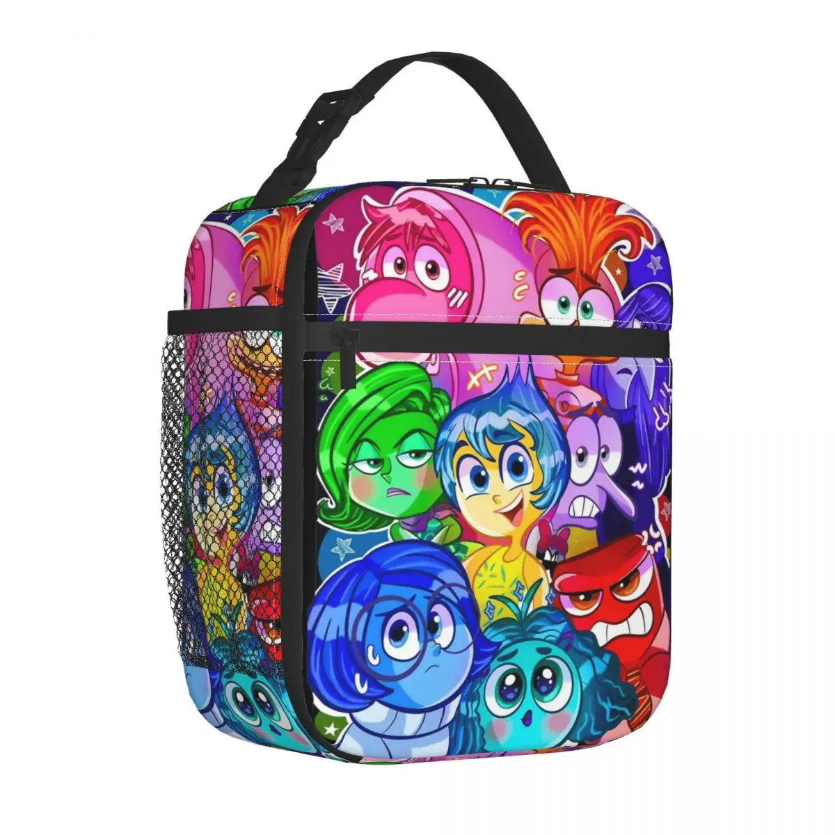 Inside Out Emotions Anxiety Insulated Lunch Bag Thermal Bag Reusable Cartoon Portable Lunch Box Tote Men Women Office Outdoor