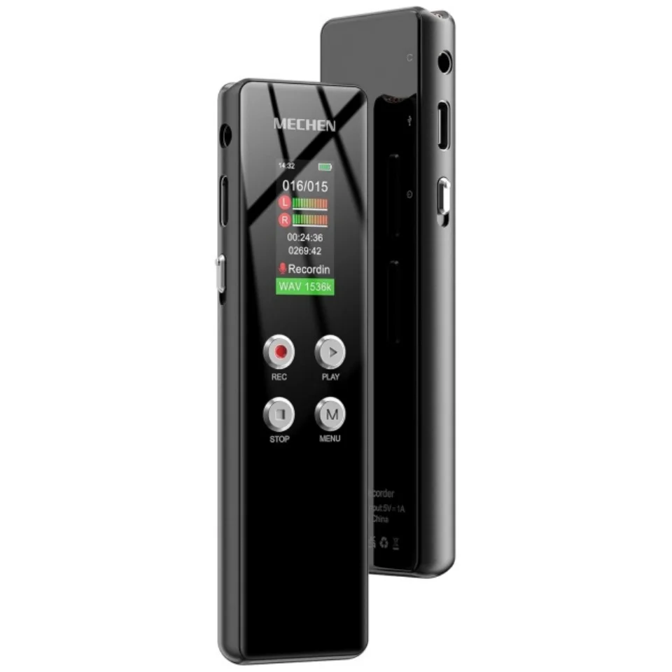 MECHEN – enregistreur vocal numérique 64 go, activé par la voix avec lecture pour conférences, réunions, dispositif d'enregistrement Audio, Dictaphone