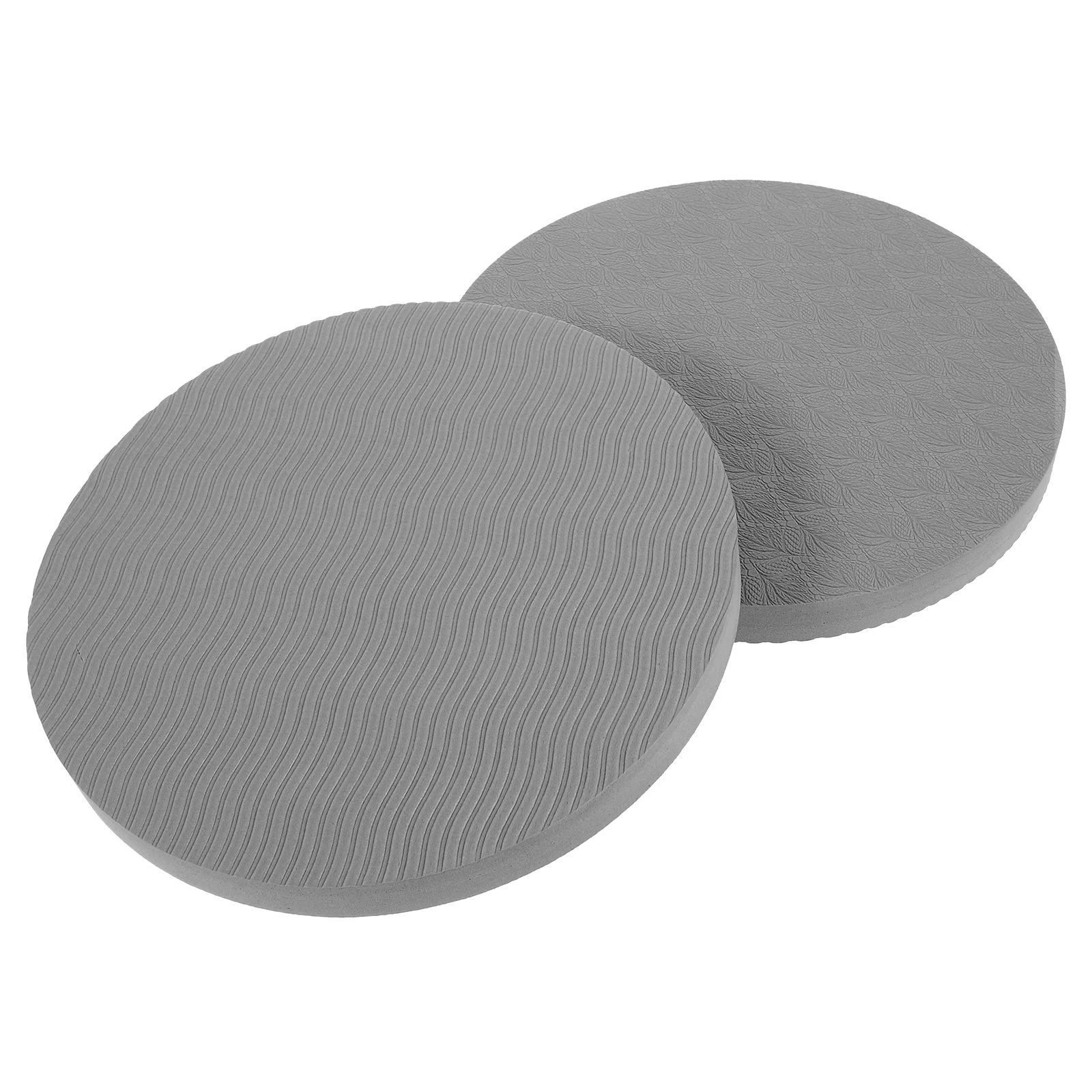 

2 Pcs Supports Anti-slip Fitness Mat Supple Yoga Cushion Non-slip Grey Tpe Protector