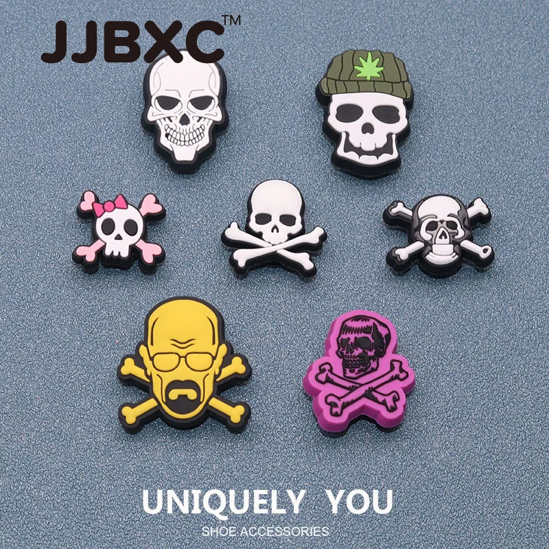 

JJBXC CHARM Shoe Buckle Shoe Accessories Fun Skull DIY Fashion Shoes Accessories Suitable for cross Shoes