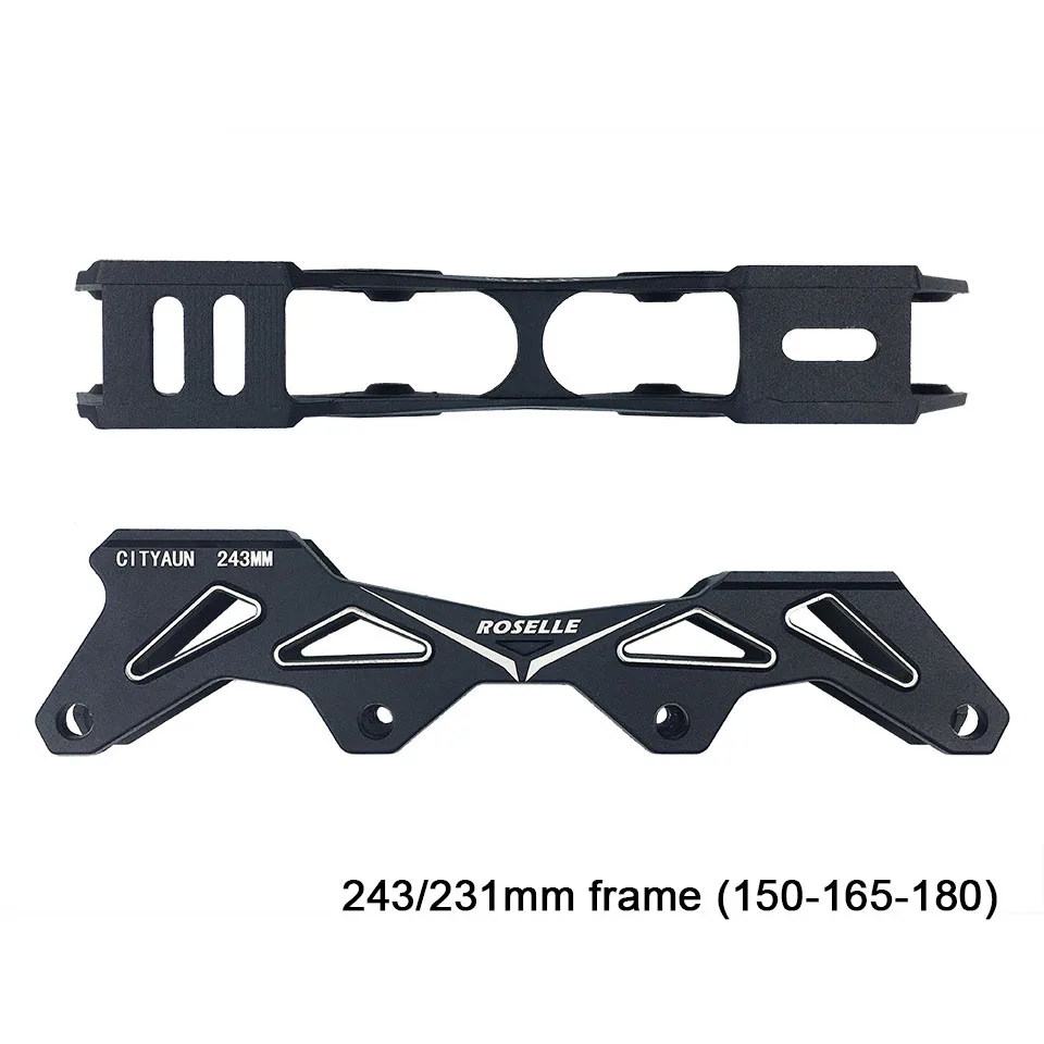 ROSELLE 231 243 mm Inline Skate Frame Flat Style For Slalom Sliding Roller Skates Base 150 165 180 Mounting Distance Chassis