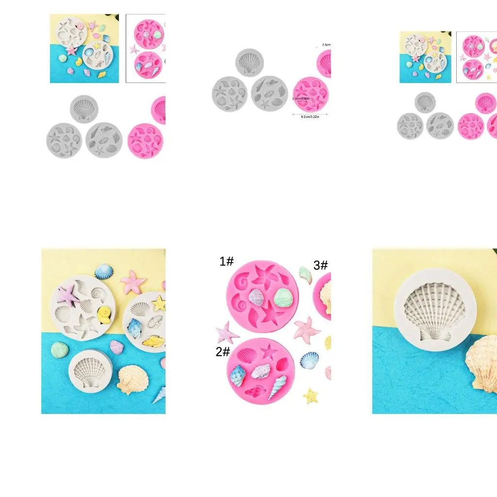  Marine Theme Cake Fondant Silicone Mold Handmade Soap Molds Silicone Baking Mold