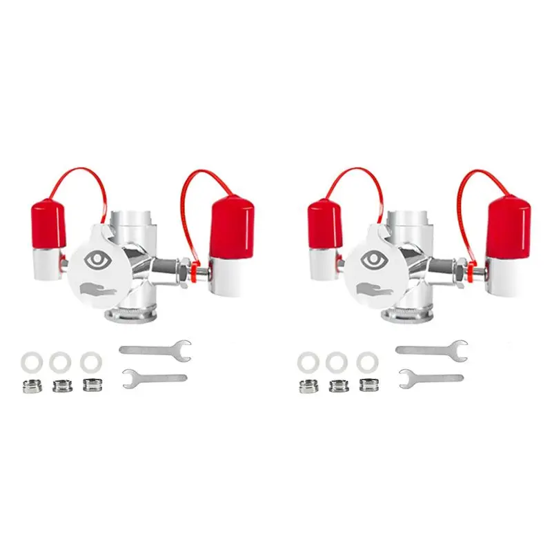 A53Q-2X Faucet Mounted Eyewash Station With Cover,Reliable First-AID Emergency Eye Wash Unit For Sink Attachment For Lab