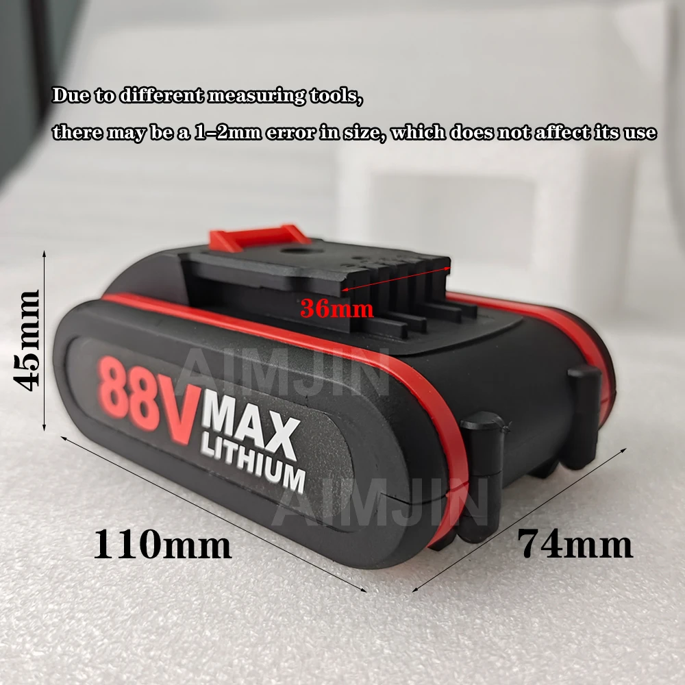 88V battery 2000mAH Rechargeable Lithium Ion Battery for Worx  Electric Wrench Saw Cordless