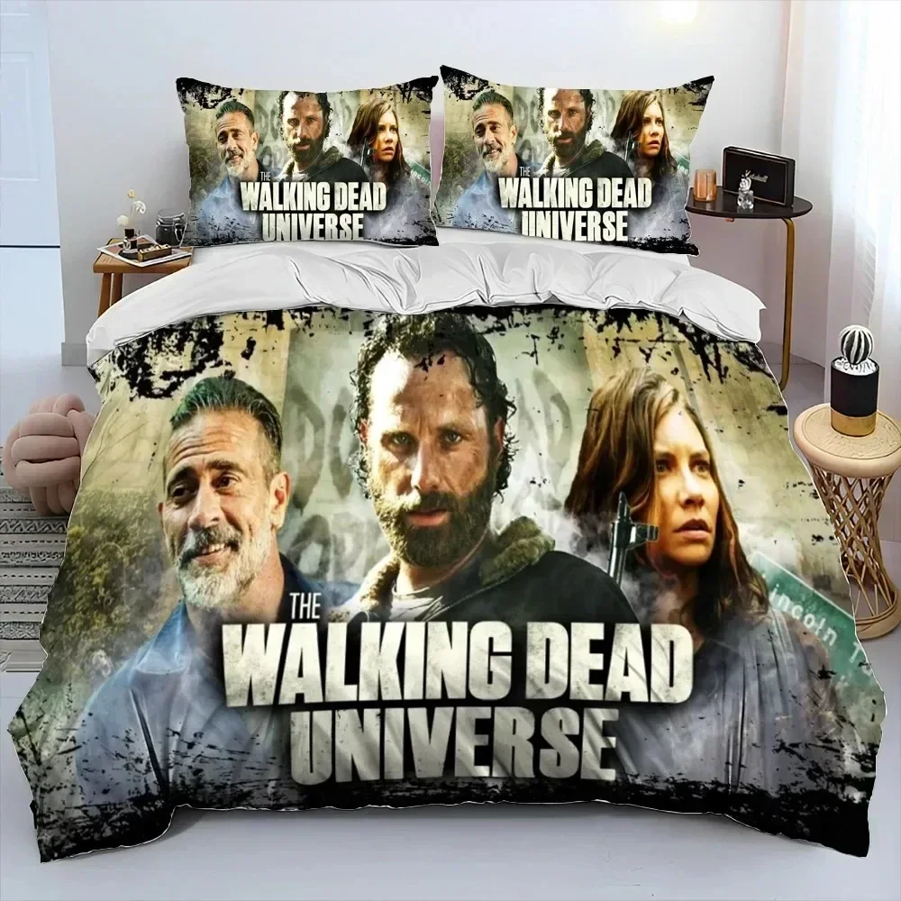 3D Print Horror TV The Walking Dead Lincoln Comfortable Duvet Quilt Cover Pillowcase Bedding Set Bedroom Decoration Home Textile