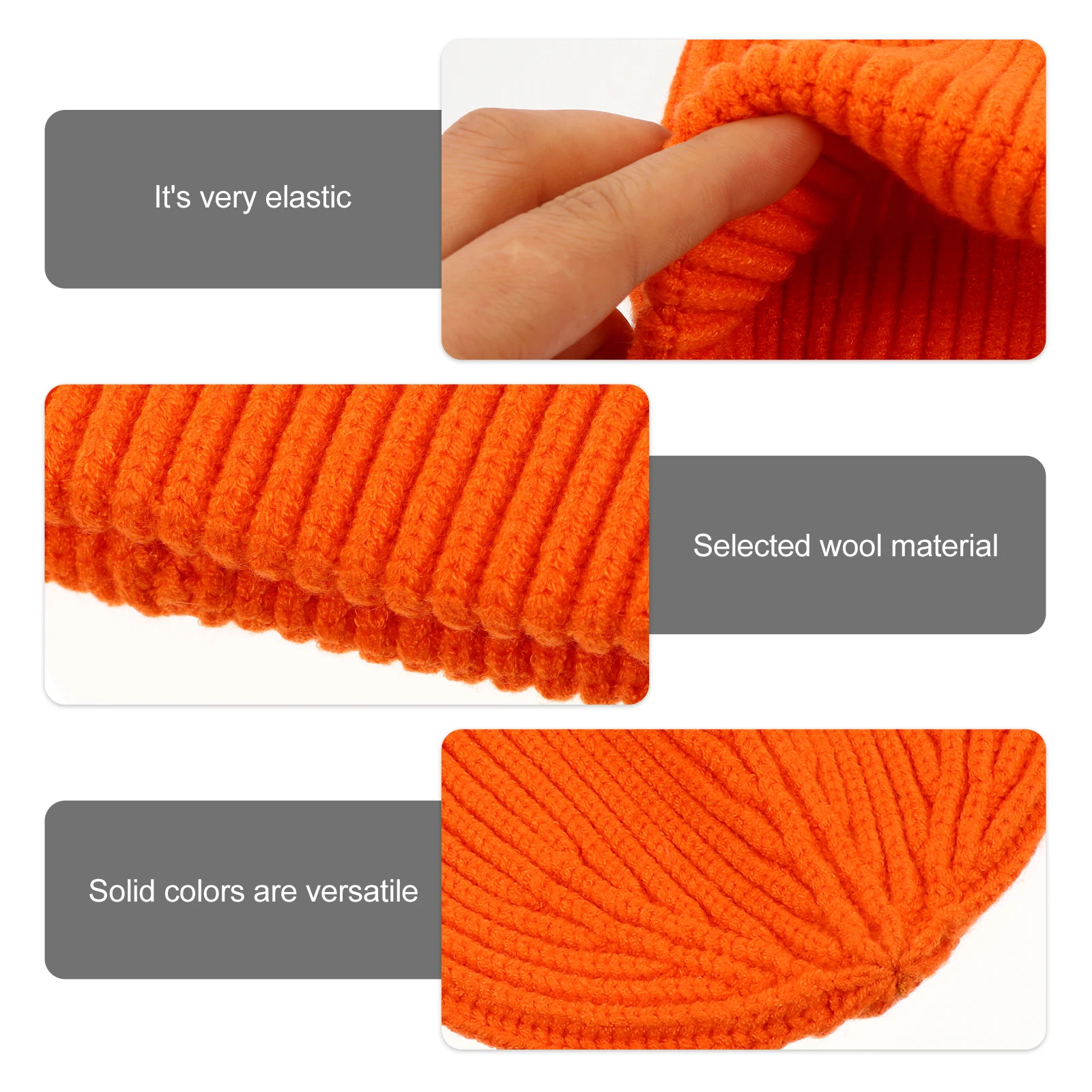 

1 pc Warm Knitted Solid Color Hat For Adult Elastic Comfortable Durable Solid Color Fashion Woolen Hat Ball Cap