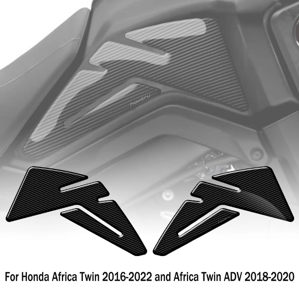 

for Honda Africa Twin ADV 2016-2022 Motorcycle Carbon Fiber Side Fuel Tank Knee Protector Anti Slip Protection Sticker