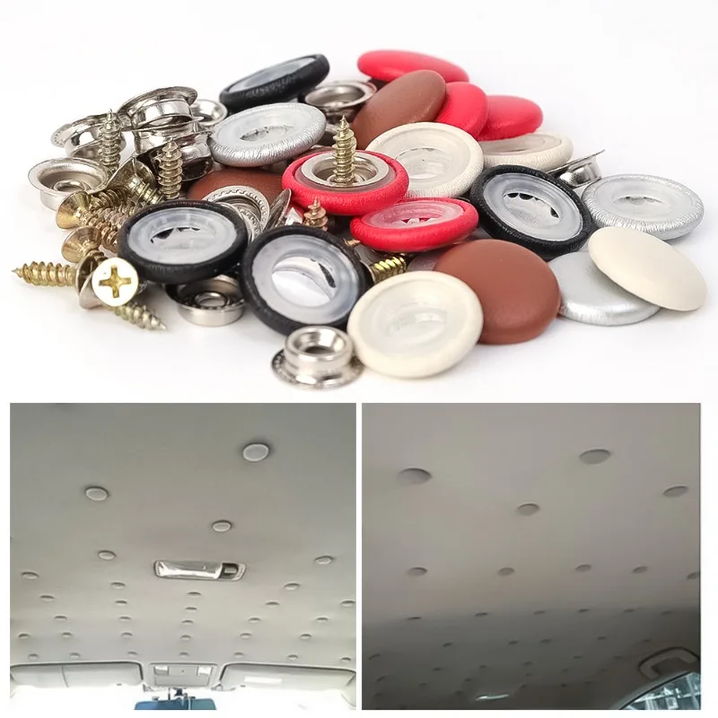 5/15pcs New Car Interior Roof Fixing Buckles Screw Set Headliner Cloth Fabric Rivets Retainer Buckle Fastener Auto Accessories