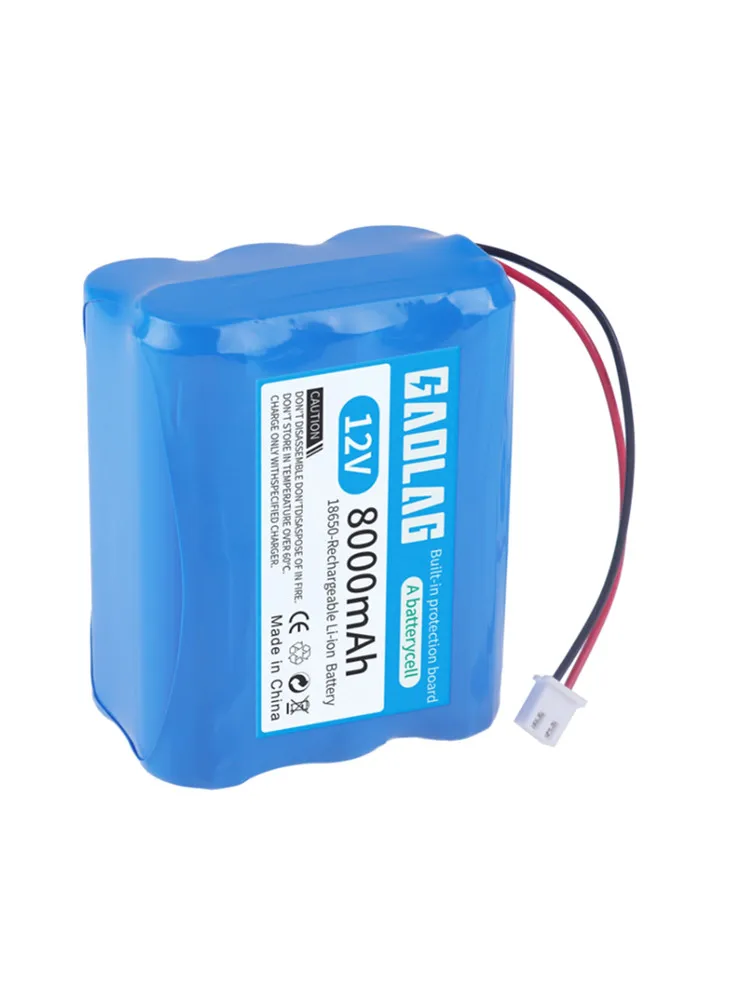 12 V 3000 mAh/8000 mAh wiederaufladbare Packung für Lautsprecher, Taschenlampe, Monitor, CCTV-Kamera-Akku, 12,6 V, 11,1 V, 18650 Lithium-Ionen-Akku