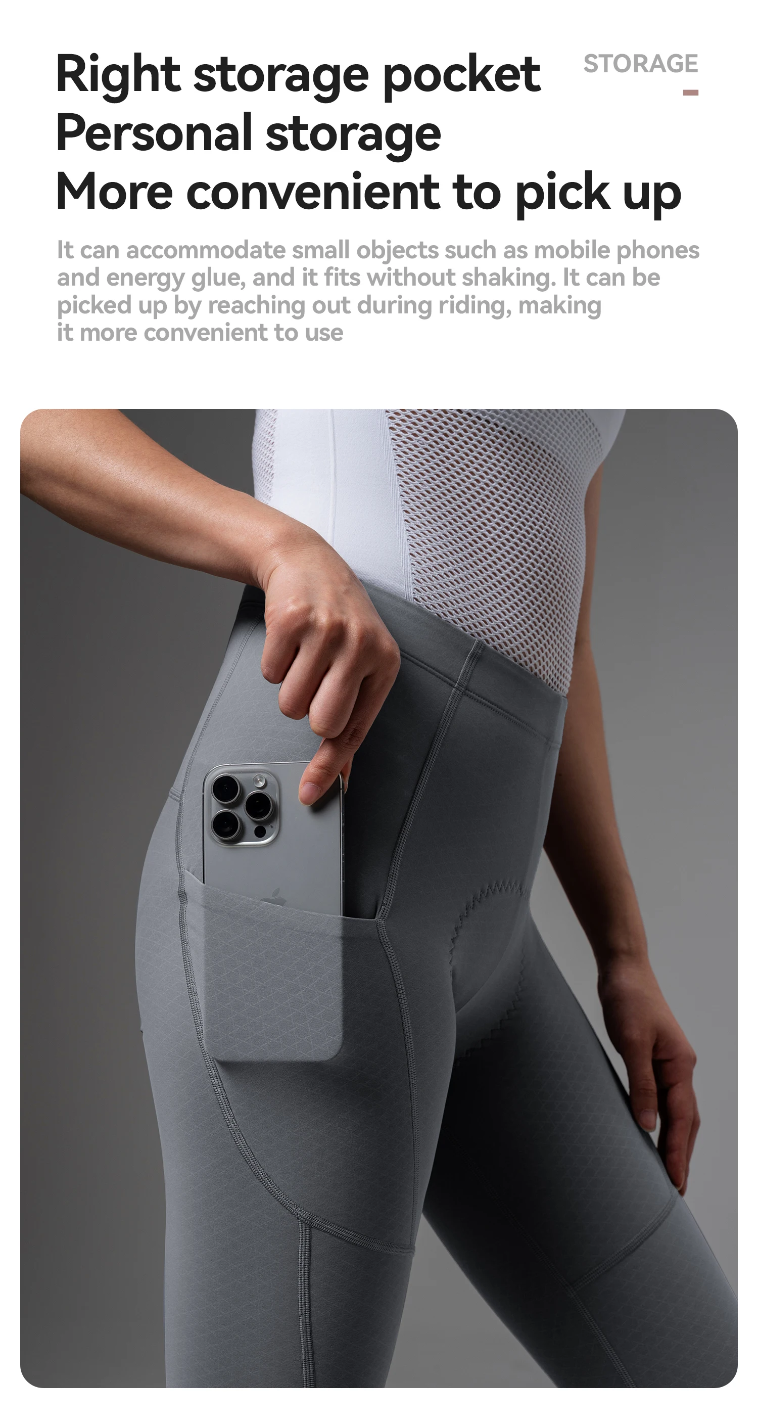 ROCKBROS Damen Fahrrad-Fleecehose Thermische Fahrrad-Tights mit Seitentasche für Handy Winddichte Leichte Radhose – Detail 10