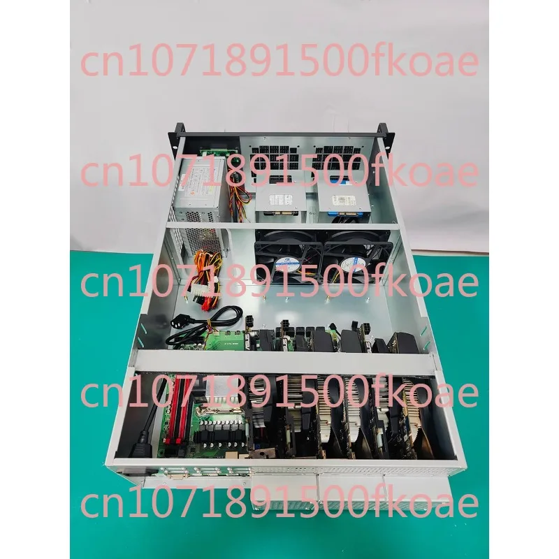 هيكل 4U 650 عميق 12 فتحة 4 قنوات GPU بطاقة الرسومات الترا مايكرو ثنائي القناة اللوحة الرئيسية USB3.0 خادم التعلم العميق AI #4