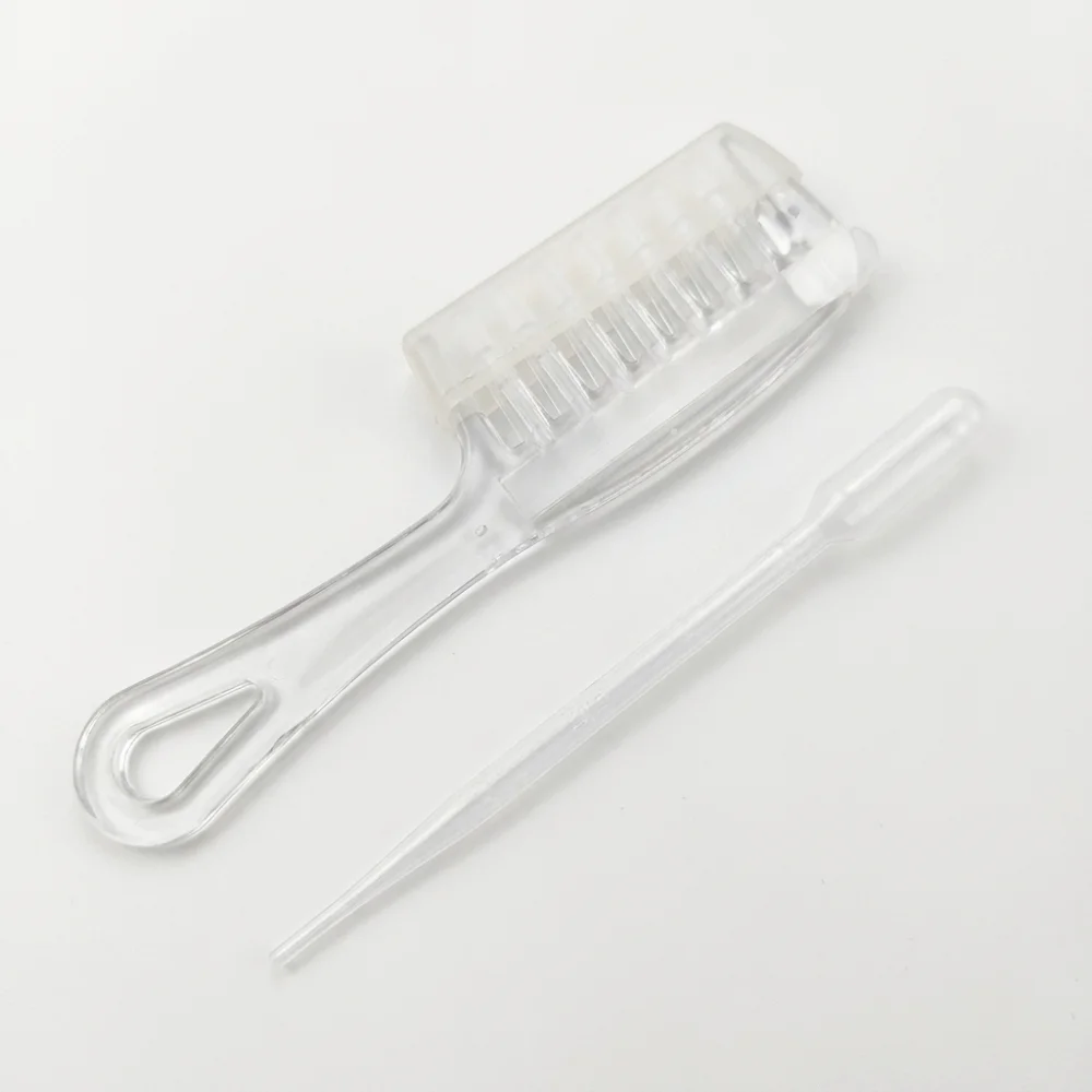 Anti-Frizz Massage Guide Liquid Comb Plastic Anti-Static Scalp Massage Comb Visualized with Dust Cover Hair Firming Applicator