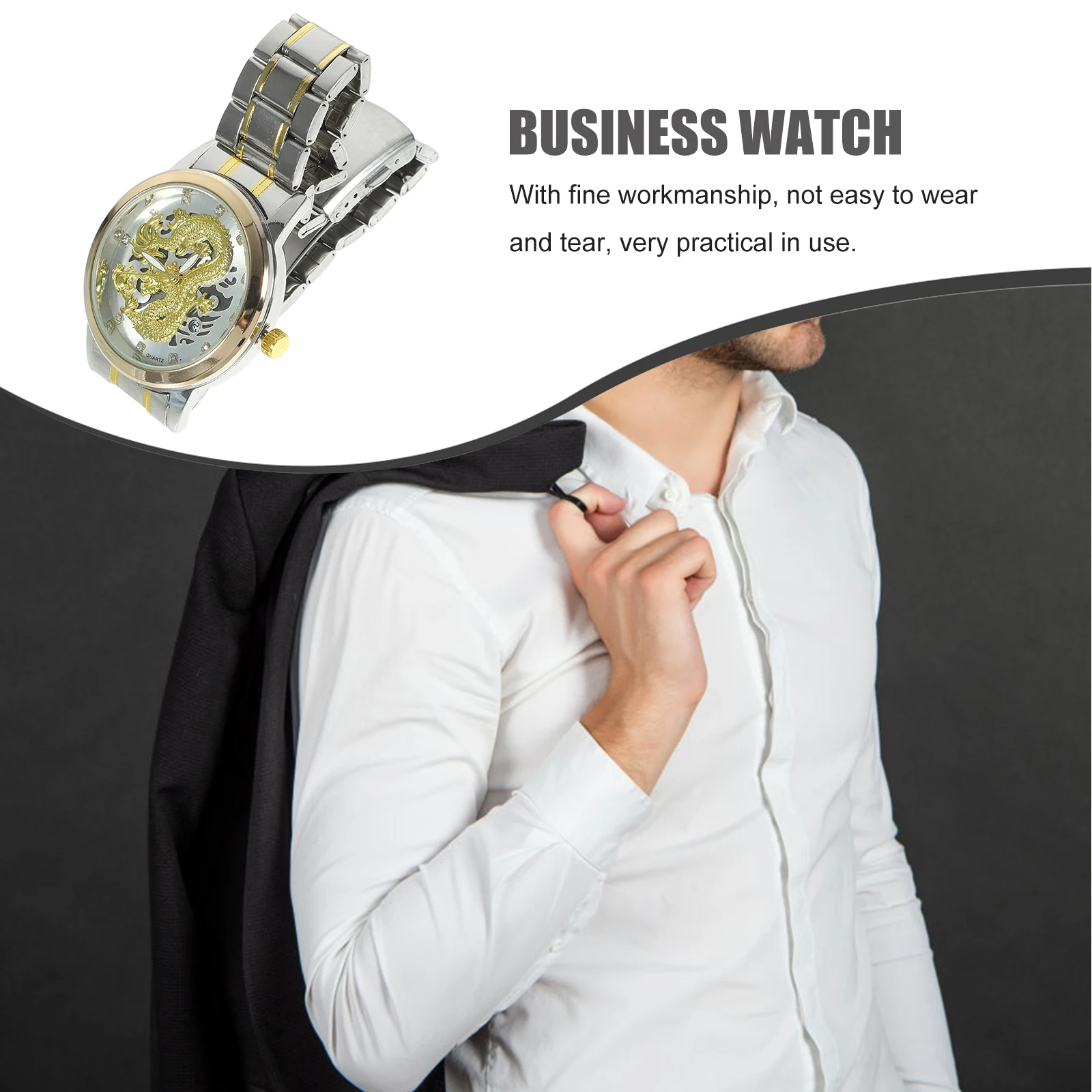 

Watches Waterproof Quartz Mens Analog Wrist Stainless Steel for Mechanical Child