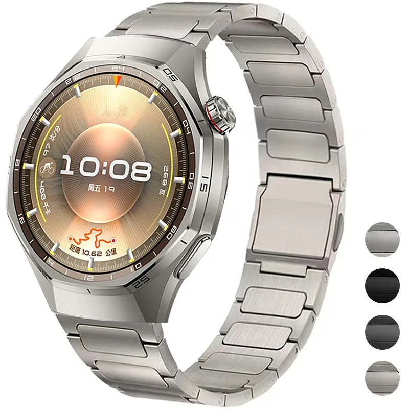 Image of Luxuriöses Titan-Armband für OnePlus Watch 3 2 2R Magnetisches 22mm Metallband für Huawei Watch GT 2/3/4/5/6 Pro 46mm Amazfit Balance 2