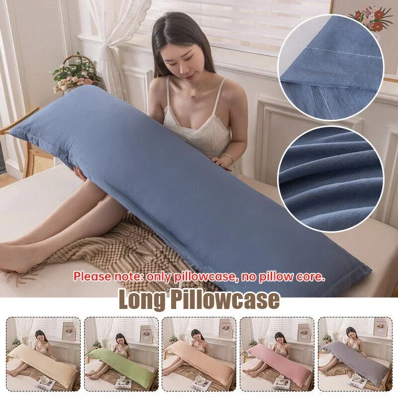 Cotton Linen Body Pillowcase Sleeping Long Pillow Case Large Size Cushion Hugging Pillow Cover for Bed Home Decor 120/150/180cm