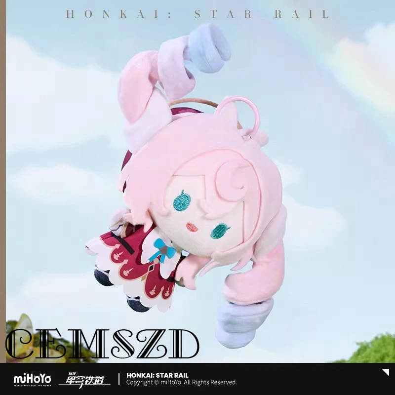 [Genuine] miHoYo Game Honkai Star Rail Hyacine 17CM Cosplay Plush Keychains Anime Cartoon Accessories Props Halloween Gifts