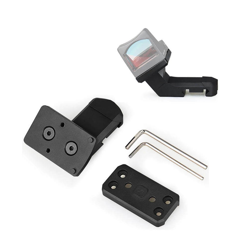 45 Degrees Offset Optical Side RM Red Dot Sight Scope Base Metal Mount For T01 T02 Bracket 20mm Rail Hunting Accessories