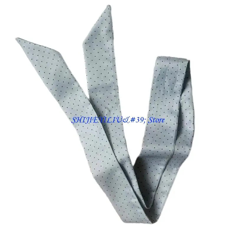 

E21F Elegant French Round Dot Long Scarf Wrinkle Resistant Multipurpose Accessory