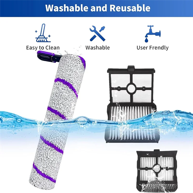 

ABRS-Replacement Parts For NARWAL S20 Pro Wet Dry Vacuum Cleaner Accessories Inclue HEPA Filters & Brush Rollers