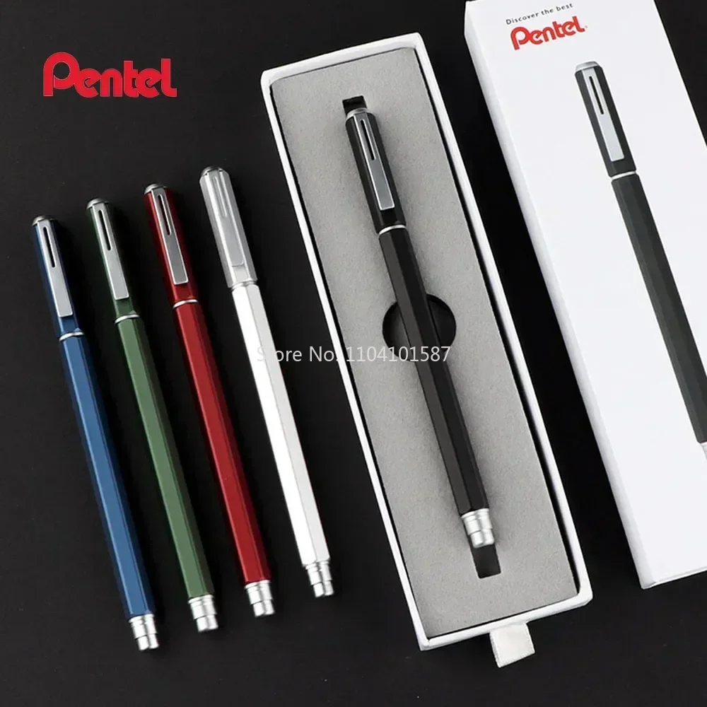 

1 шт. Ограниченная серия японский гелевая ручка Pentel BLN665 с шестигранным металлическим стержнем Подарочная коробка Подпись гладкий и быстросохнущий подарок для письма