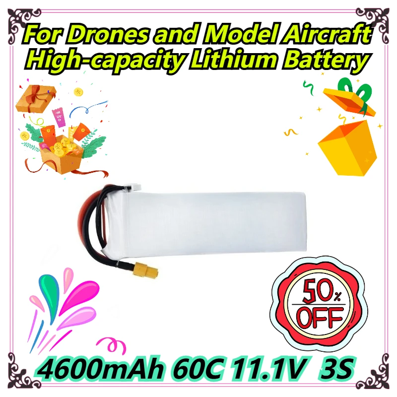 

4600mAh 60C 11.1V 3S For Drones and Model Aircraft High-capacity Lithium Battery