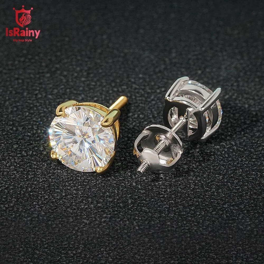 

Серьги-гвоздики из серебра 925 пробы с муассанитом, 5-8 мм