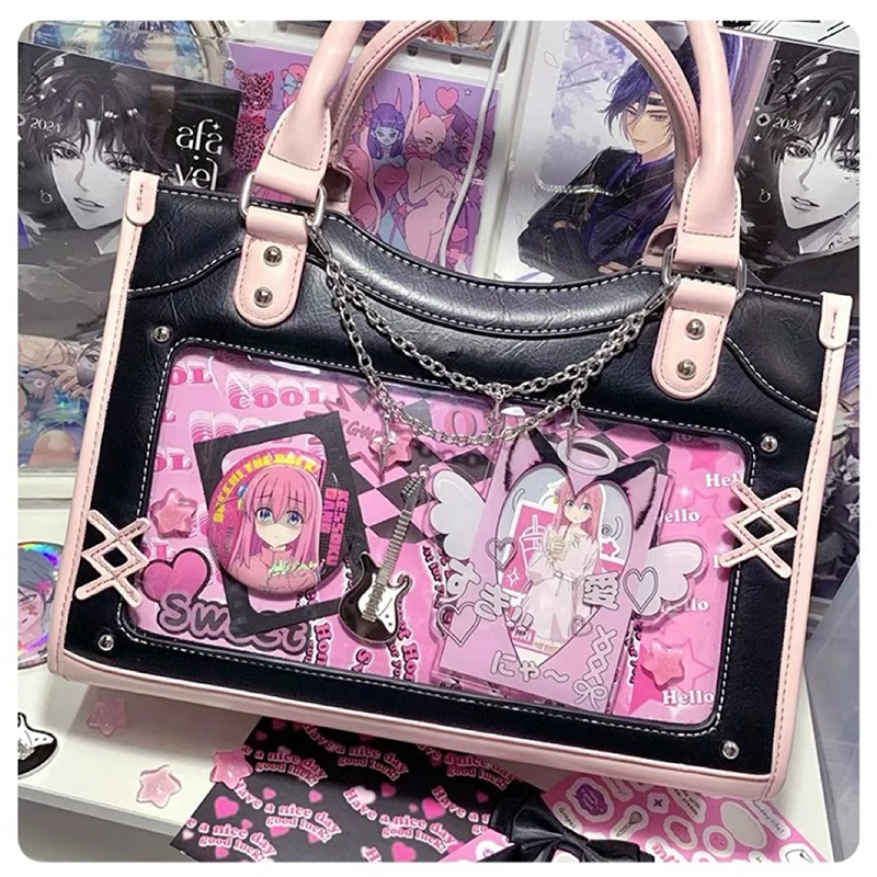 HAEX Lolita Women Ita Bags Fashion 2024 Patchwork E Girl Crossbody Shoulder Cool Bags Individuality Subculture DIY Bolso Mujer