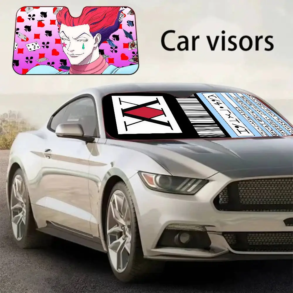 

Anime Hisoka Hunter X Hunters Car Sunshade Shield Windshield Sun Blocker Cover Interior Protection For Truck SUV Visor Universal