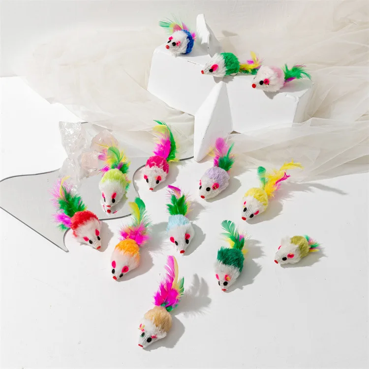 Pet Plush Mouse Doll Set Cat Toys in Stock Simulation Small Mouse Pet Supplies pet items cat accessories