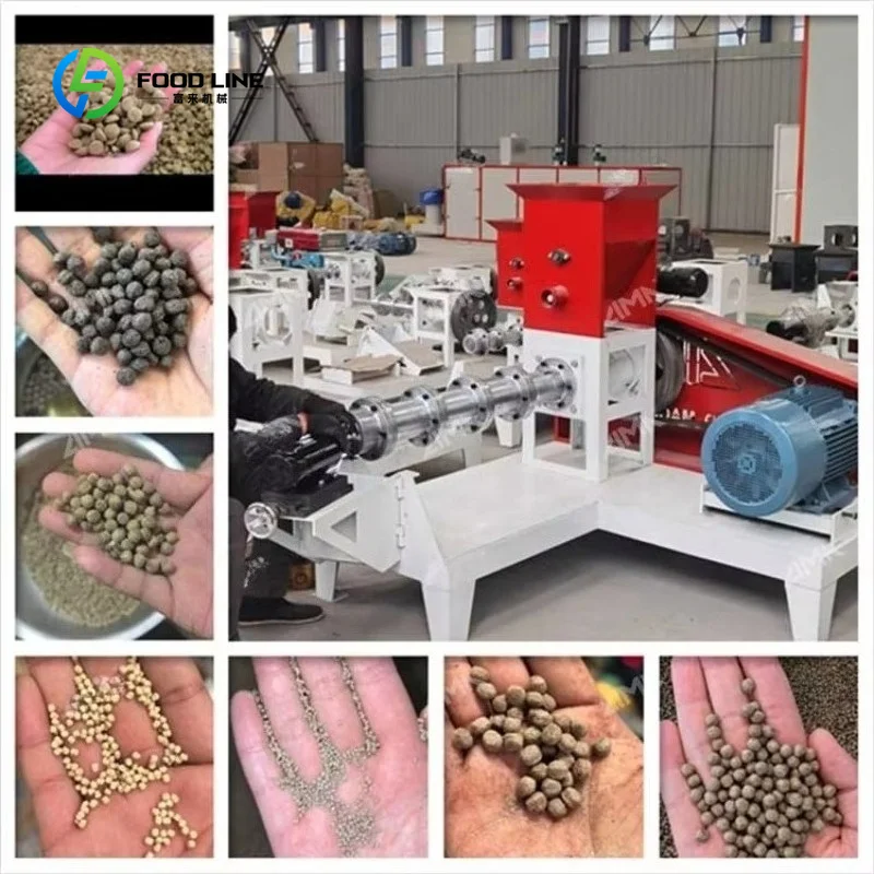 Customized 50kg/h Floating Fish Feed Extruder Diesel Powered Aquatic Catfish Shrimp Feed Particle Manufacturing Machine