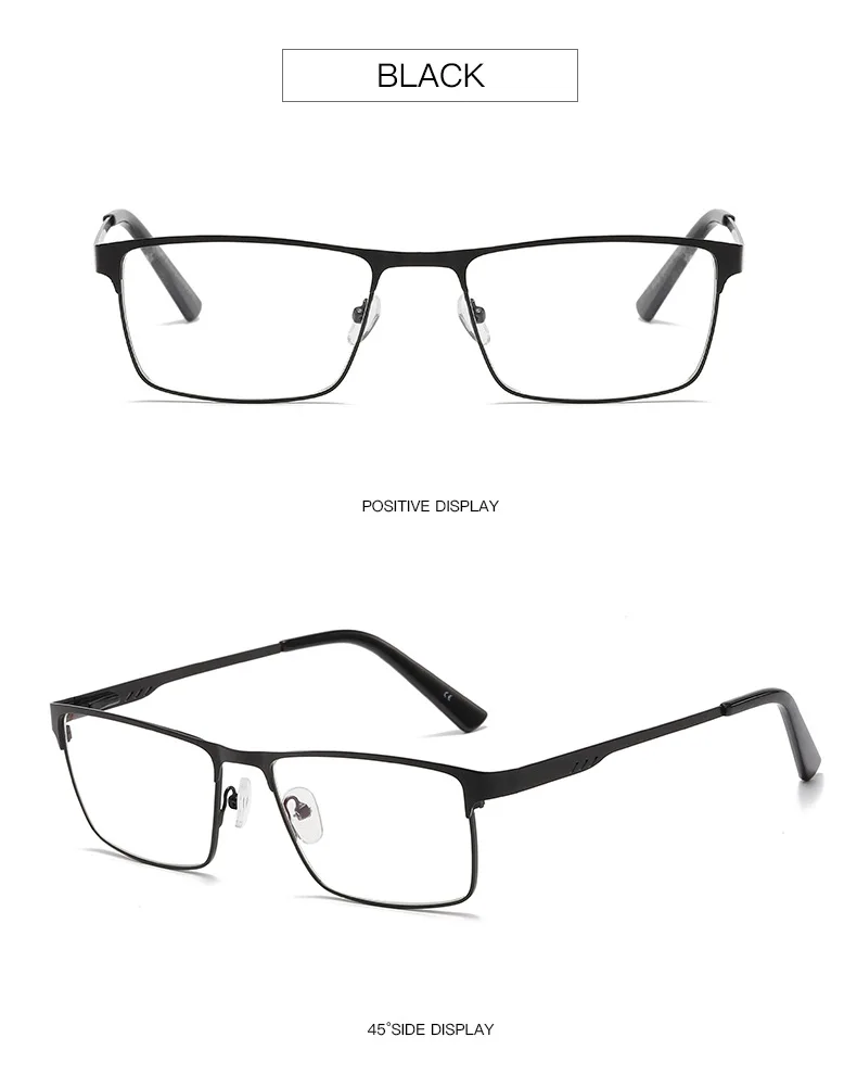 Metall-Lesebrille mit quadratischem Rahmen, alte Menschen, modische Persönlichkeit, Presbyopie-Brille für Männer und Frauen – Detail 6