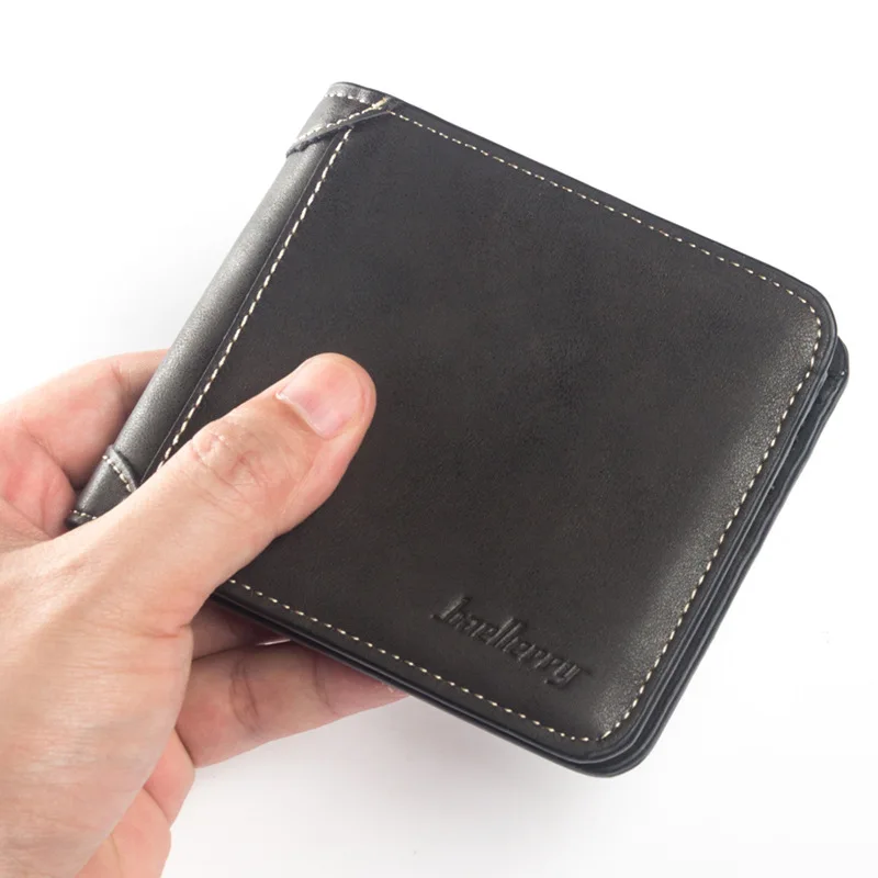 Baellerry Luxury Brand Ultra-thin Mini Soft PU Frosted Credit Card Wallet Holder Short Vertical High Quality Men's Wallet