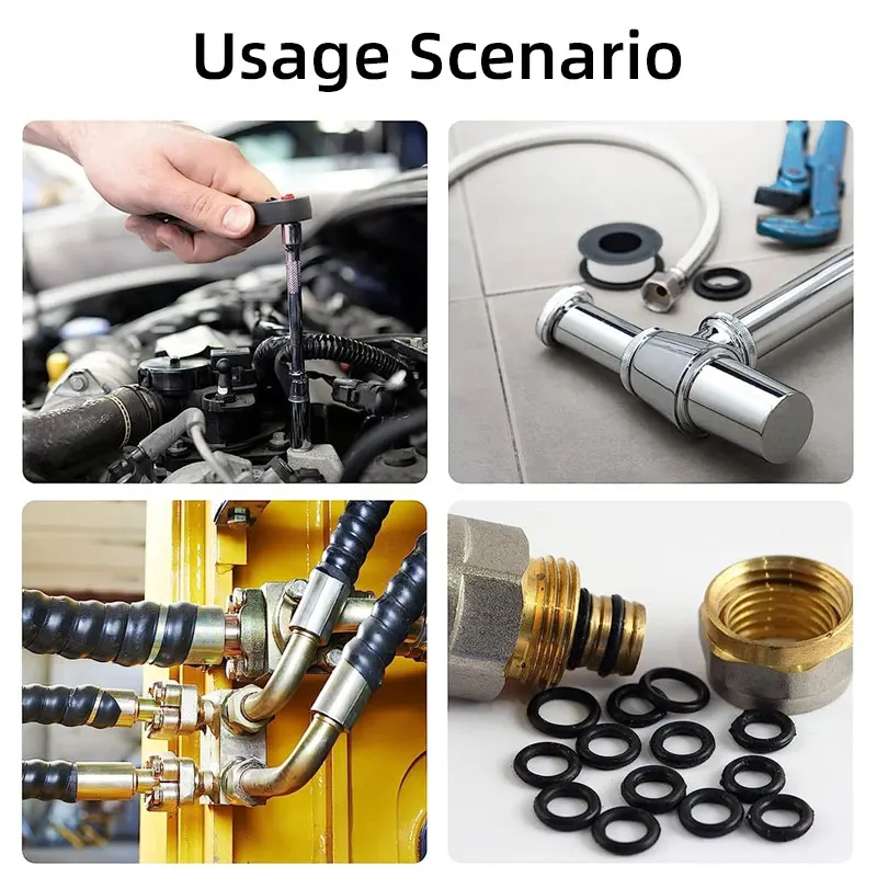 Creamily karet segel cincin minyak segel Grommet Gasket untuk otomotif pipa keran cincin Shim mesin cuci hitam o-ring bermacam-macam Set