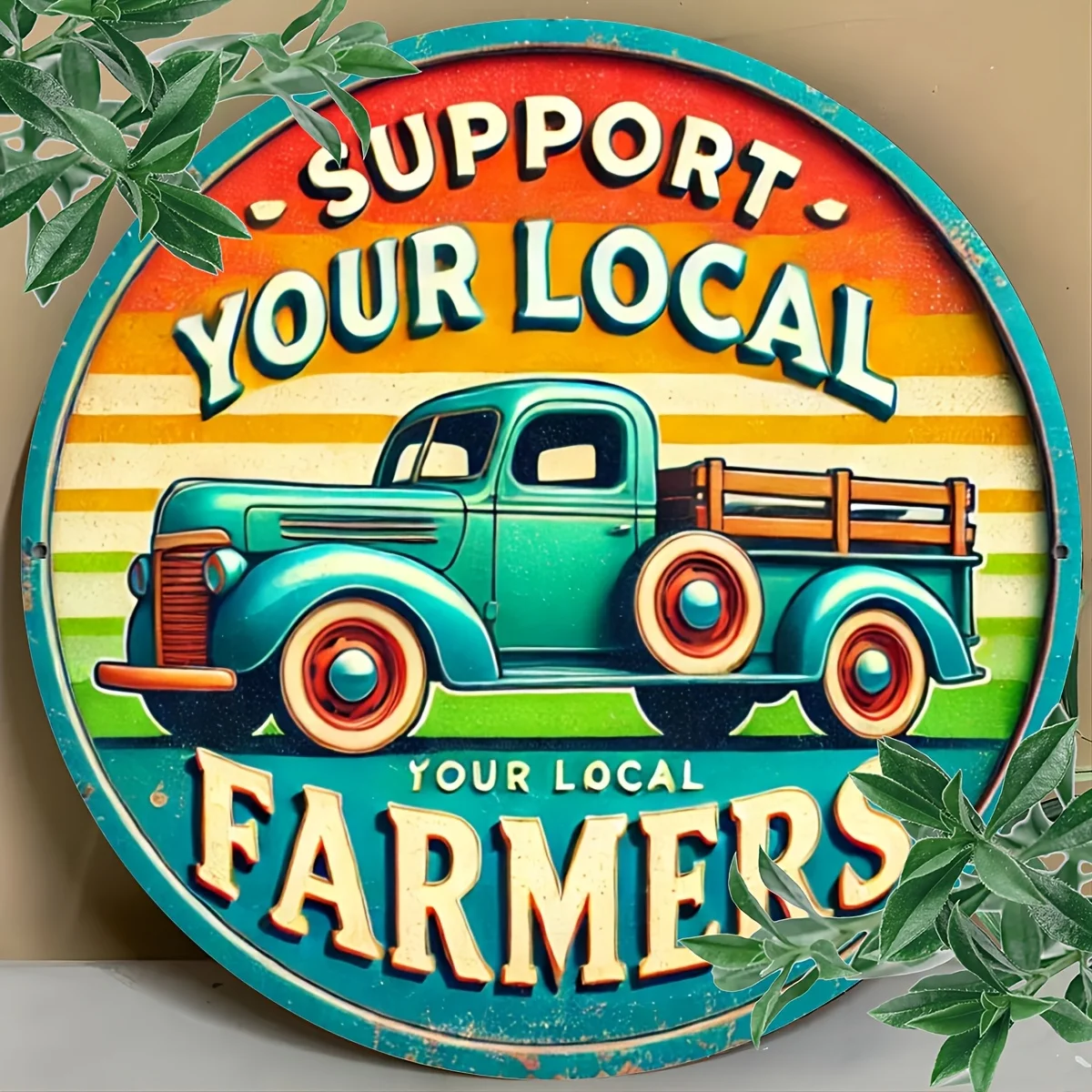 Cuadro Decorativo 2D - 1 Pieza de Arte Mural que Apoya a Agricultores Locales, 2D, Adecuado para Hamburgueserías, Comida Rápida, Panaderías, Cafeterías y Restaurantes