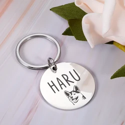 Personalized Pet Tags Stainless Steel Dog ID Pendant Custom Name Address Shiny Plate for Puppy Cat Free Engraving on Both Sides