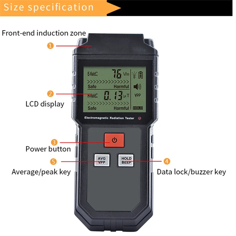 A20F-testeur de rayonnement électromagnétique testeur de rayonnement nucléaire extérieur domestique détecteur de rayonnement électromagnétique