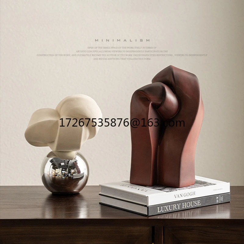 

Abstract twisted geometry small sculpture art irregular living room geometric decoration