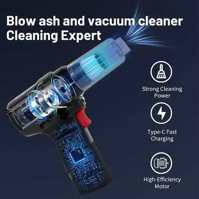 متعددة الوظائف مروحة تربو فرش منفاخ هواء قوي سرعة الرياح 68 متر/الثانية منفضة الهواء مكنسة كهربائية للسيارة/لوحة المفاتيح/الكمبيوتر/المنزل