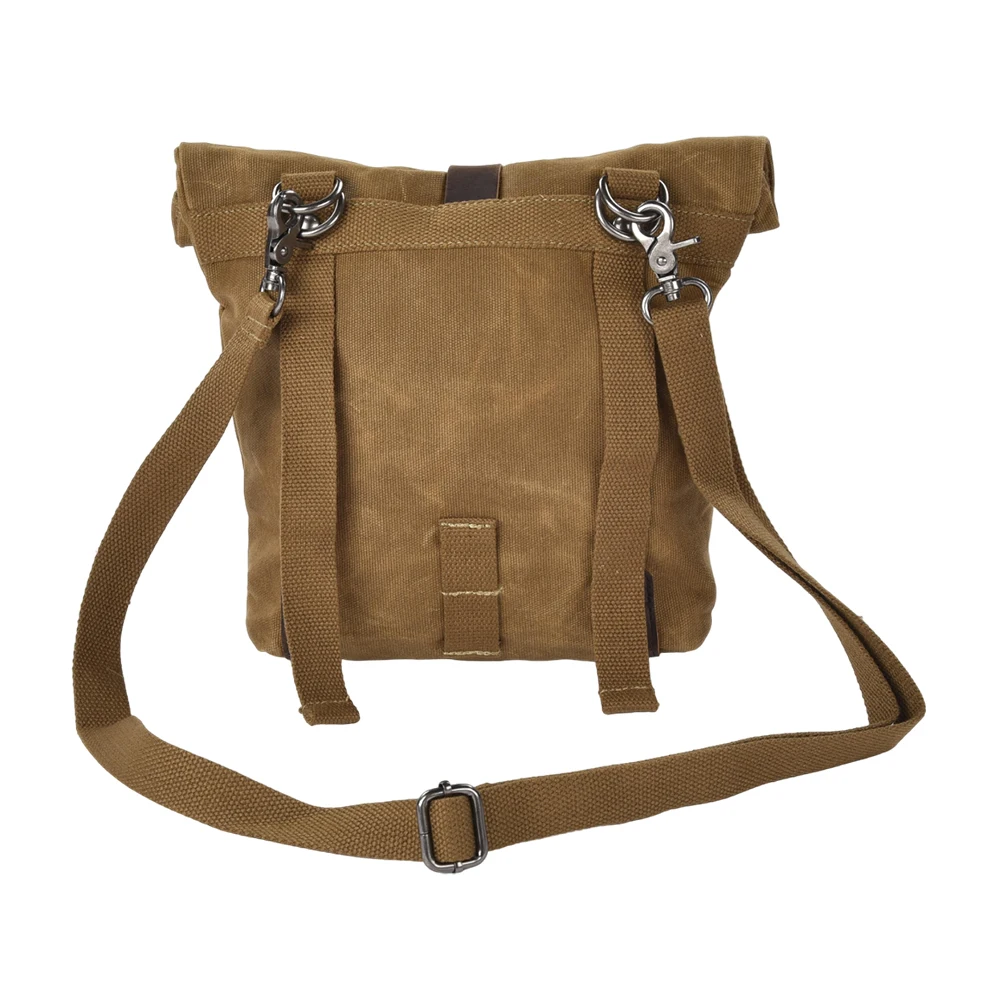 waterproof toolkit crossbody bag Vintage style motorcycle side bag oil wax canvas small electric car head bag