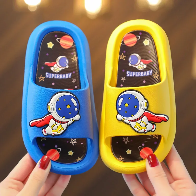 Summer Boy Girl Slippers Cute Cartoon Pattern Children Flip-flops Soft Comfortable Non-slip Indoor Home Shoe Baby Kid Beach Shoe