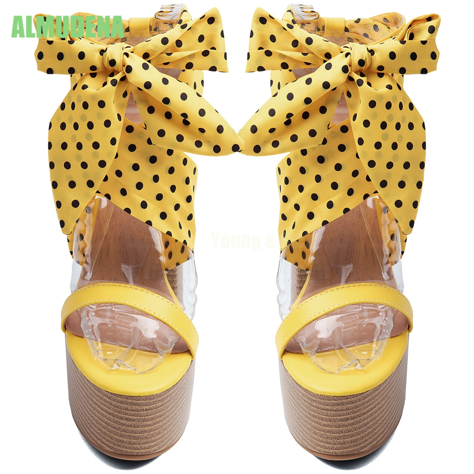 Sandali con tacco grosso e pla - Ribbon Tie Heel recensione e prezzo