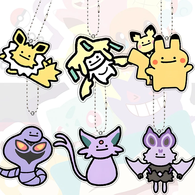 

Ditto Raichu Pendant Kawaii Transformation Arbok Espeon Crobat Q Version Creativity Pocket Monster Pendant Keyring Festival Gift