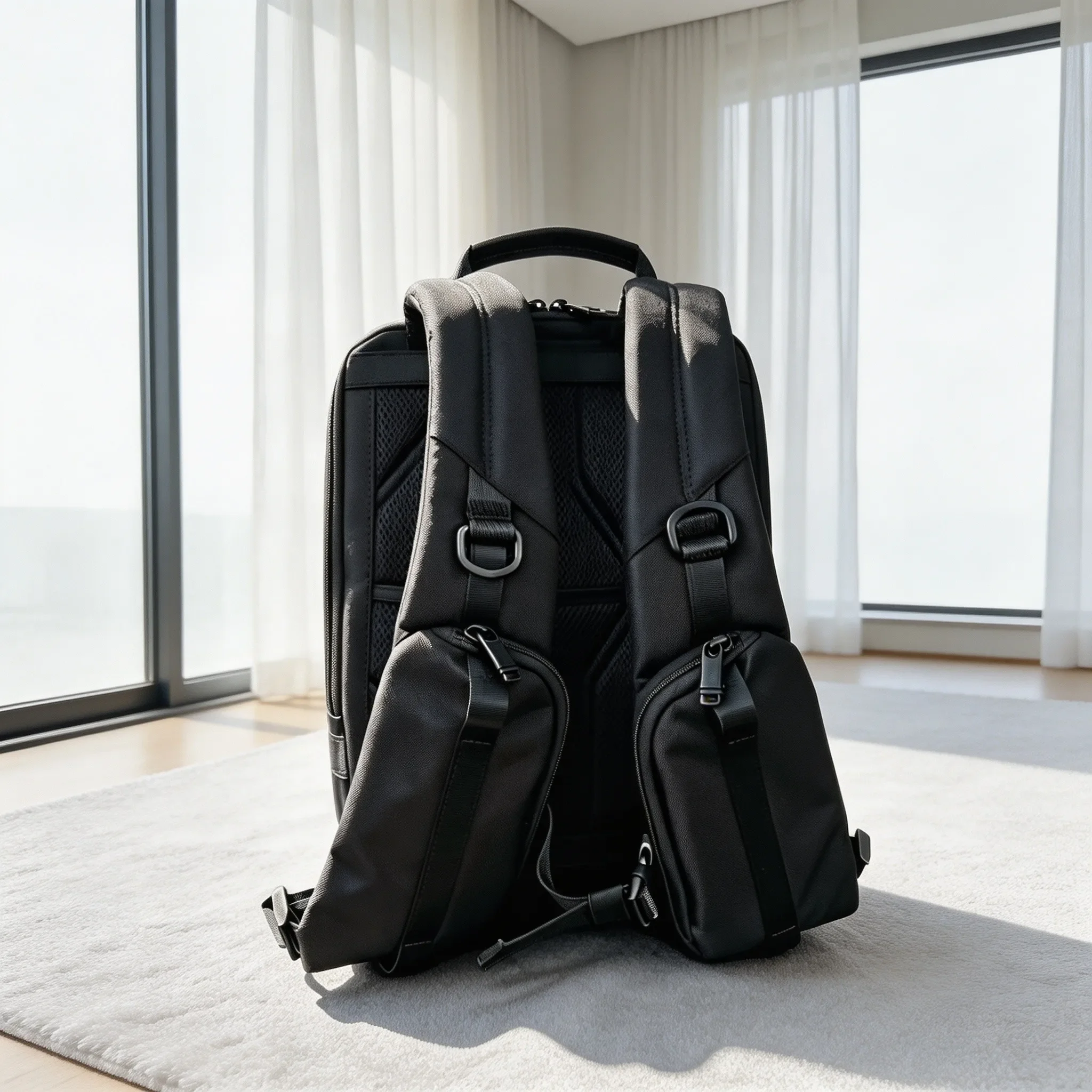 Lightweight Ballistic Nylon Backpack for Men, Multi-Functional Simple Laptop Daypack Casual Daily Bag