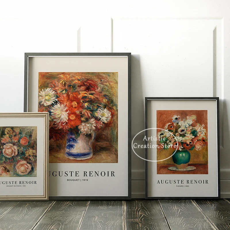 Auguste Renoir Canvas Painting Prints Botanical Gallery Wall Art Pictures Wall Art Nordic Living Room Bedroom Home Decor Gifts