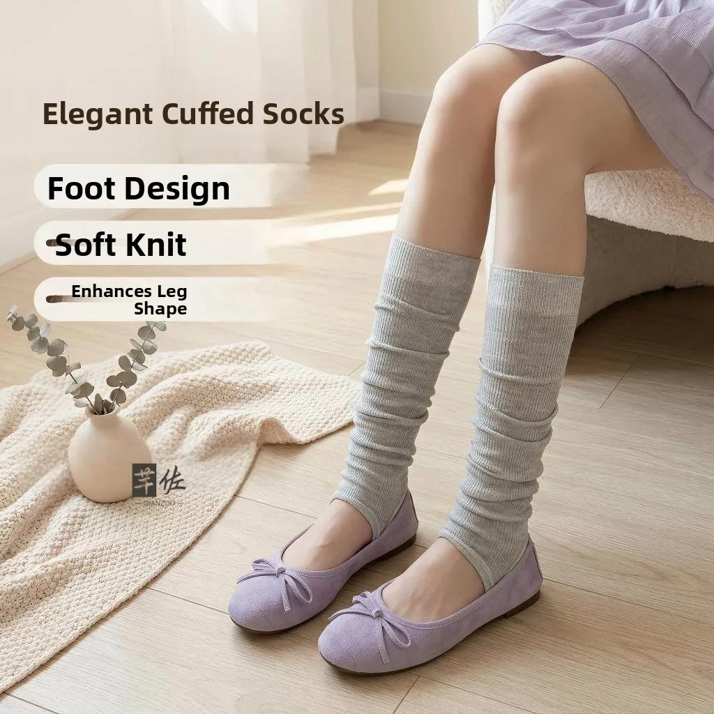 Summer Thin Long Tube Ballet Style Socks Footwear Leggings Pure Color Slimming Beautiful Legs New Style Women's Home Wear