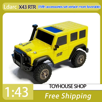 LDARC X43 1/43 Remote Control Climbing Off-Road Vehicle RTR Version Can Controllable Headlight Electric Desktop Car Toy