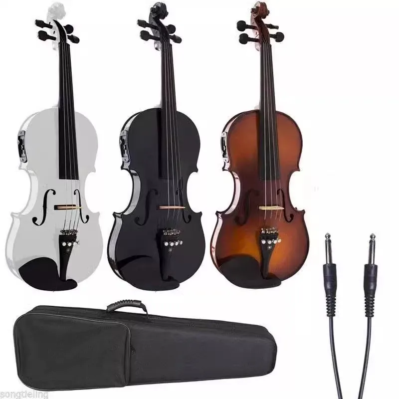Electric Violin/viola Maple Spruce Handmade Violin Sweet Tone Free Case+Bow