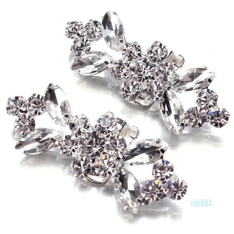 

3Pair Rhinestone Crystal Wedding Bridal Diamante Crystal Shoe Clips