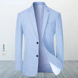 2023 New Men's Suit Jacket Thin Blazers Spring Autumn Solid Business Casual Suit Jacket Men Clothing  Blazer Hombre Coats