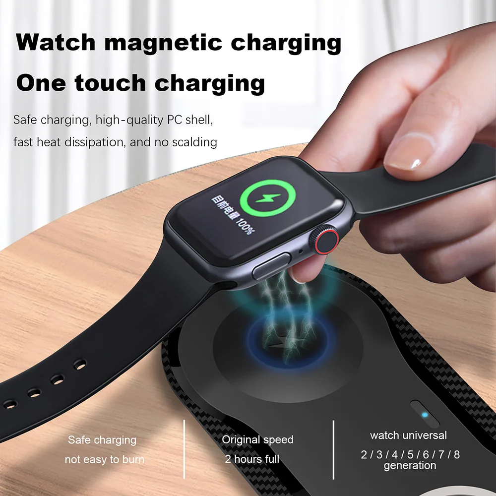 FDGAO 20W Wireless Charger Pad for iPhone 14 13 12 11 X 8 2 In 1 Fast Charging Dock Station For Apple Watch 7 SE 6 AirPods 3 Pro